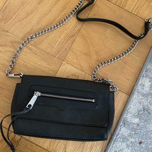 Rebecca Minkoff Black Leather Chain Crossbody